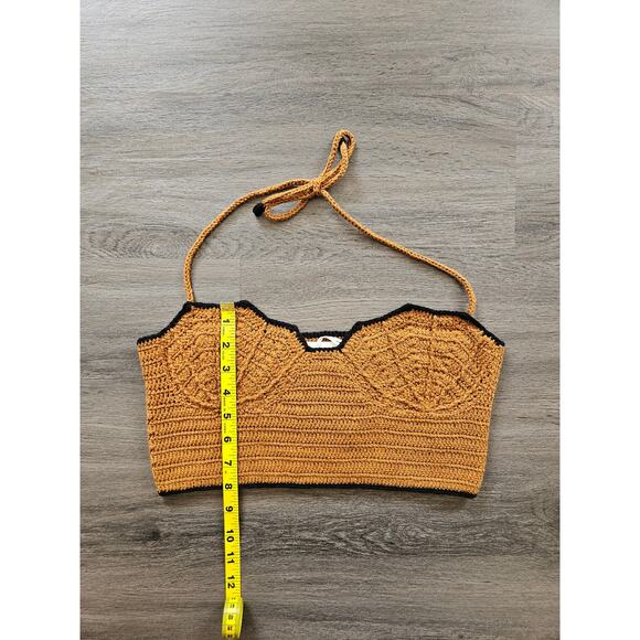 Stella Pardo Paris Orange Samira Knit Crop Top NWT Size Small - Picture 13 of 15